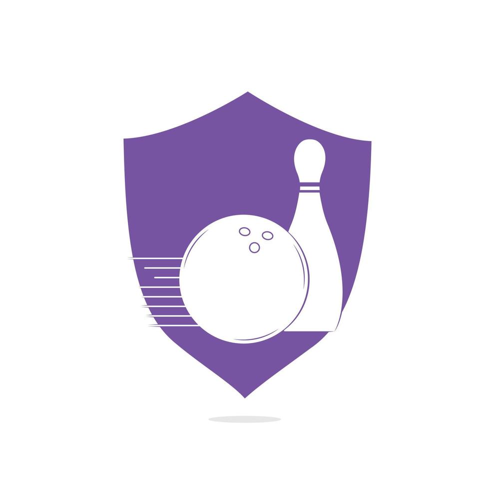 style bowling logo, icons and symbol. Bowling ball and bowling pin illustration. vector