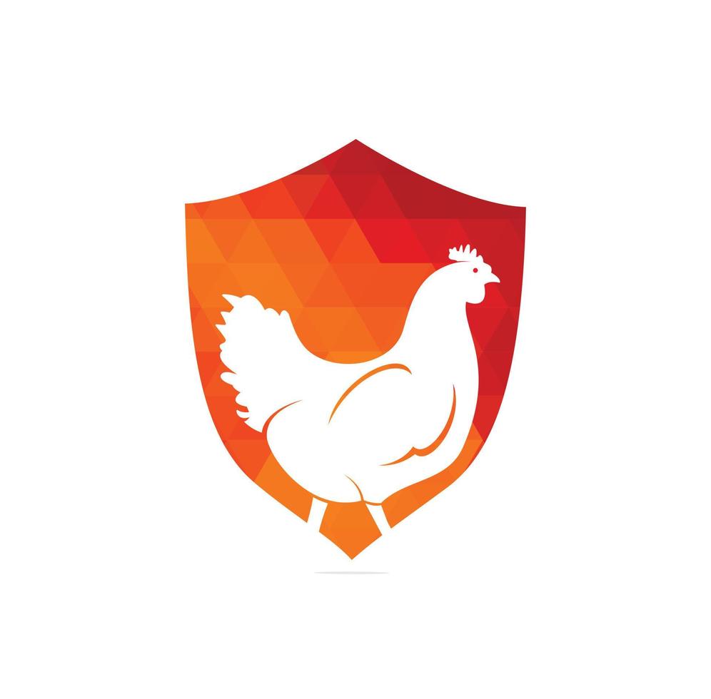 gallina, diseño de ilustración de plantilla de logotipo de vector de silueta de pollo hembra.