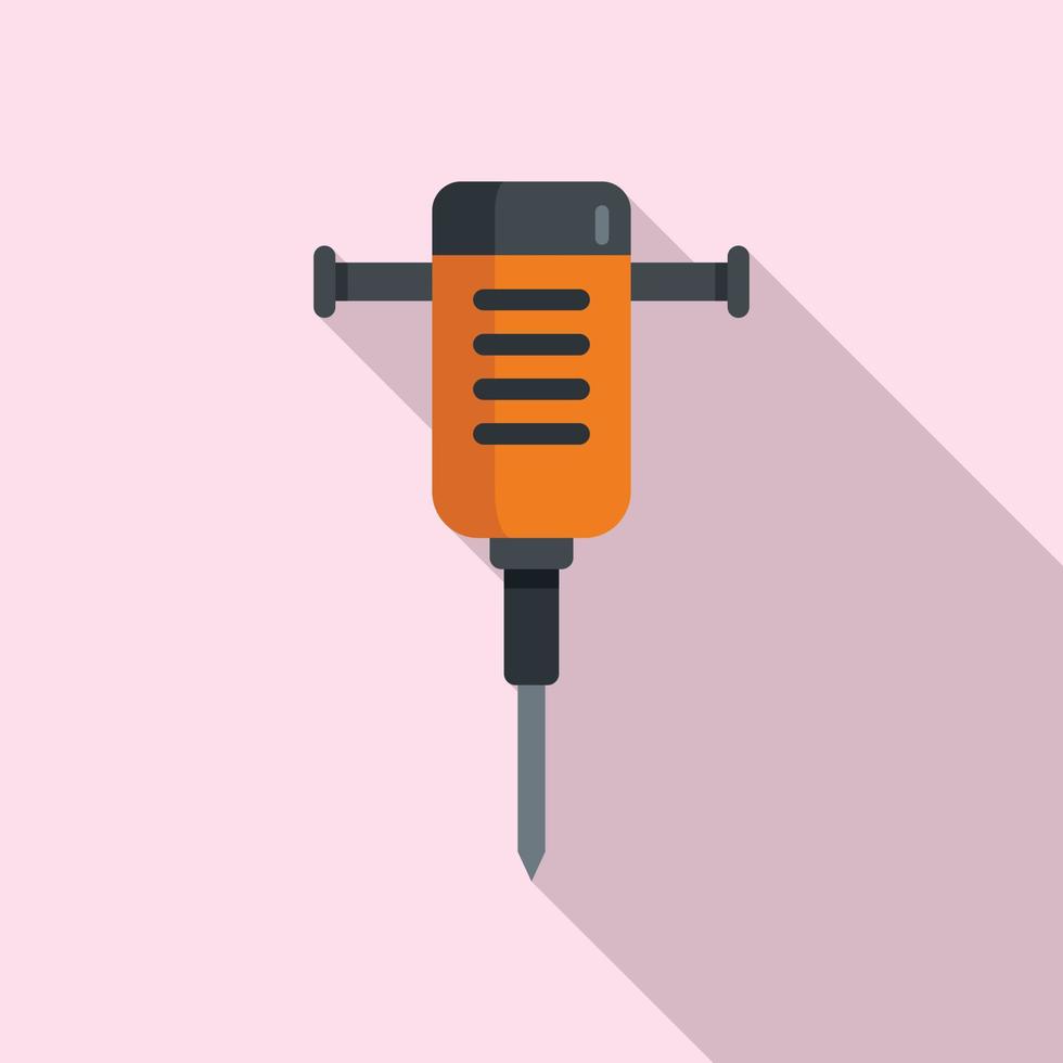 Hammer drill icon, flat style vector