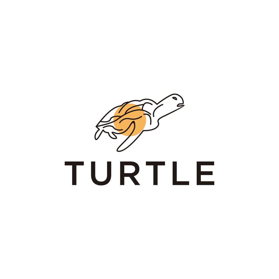 Turtle logo icon design template flat vector