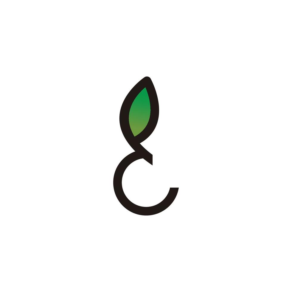 Letter R leaf logo design template vector