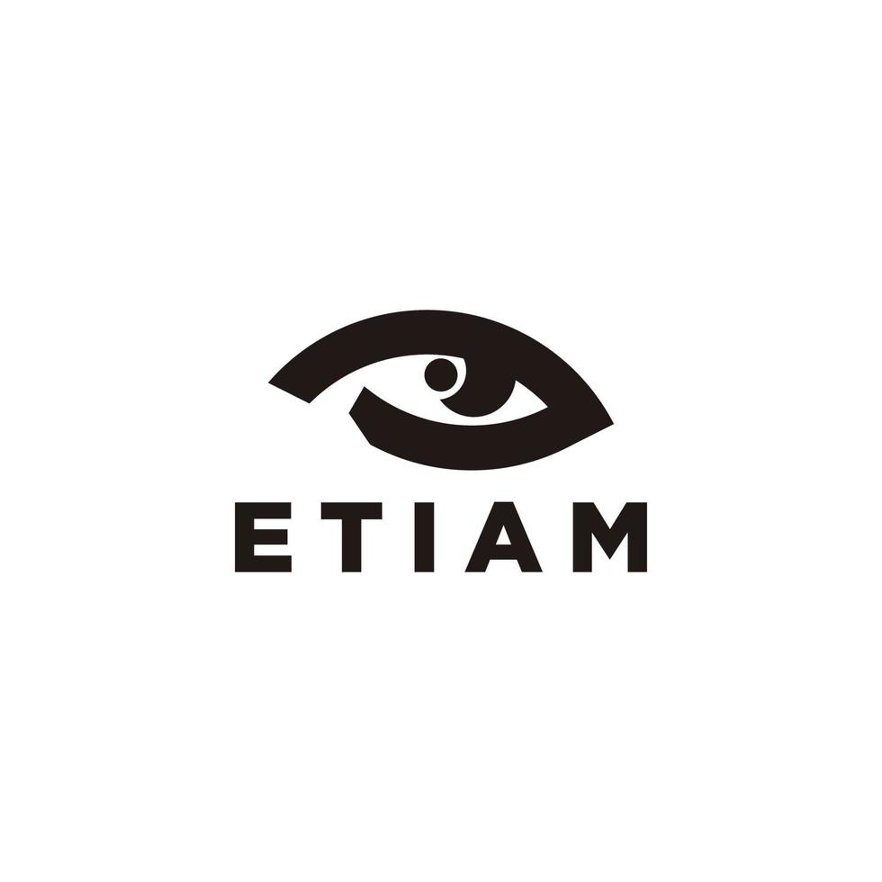 vector plano de plantilla de diseño de icono de logotipo de ojo egipcio