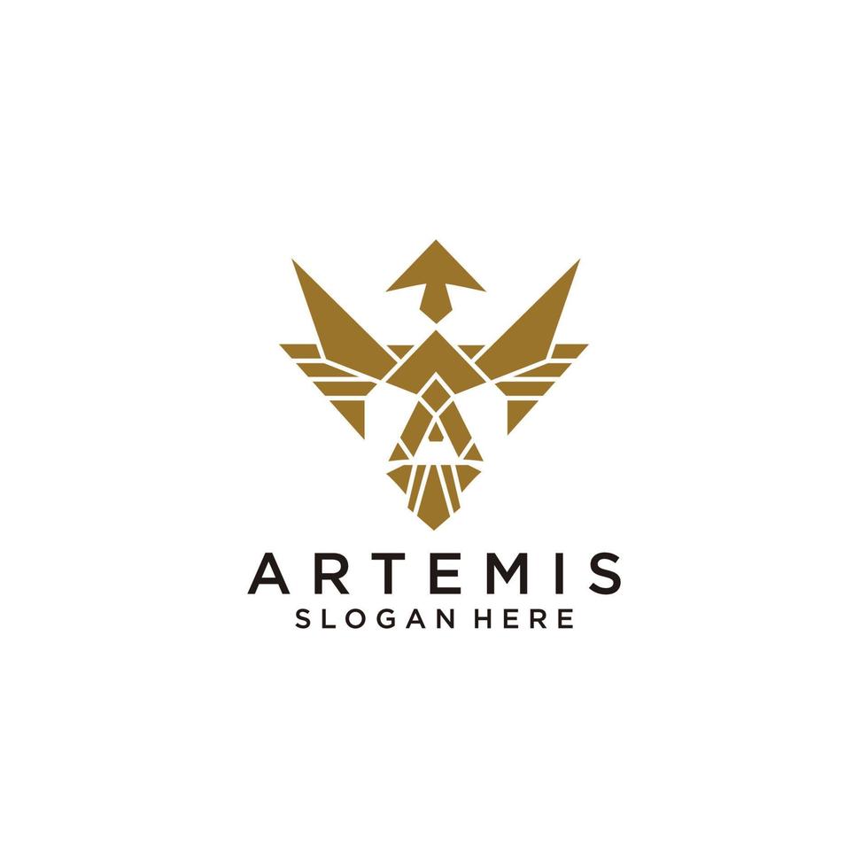 Artemis logo icon design template flat vector