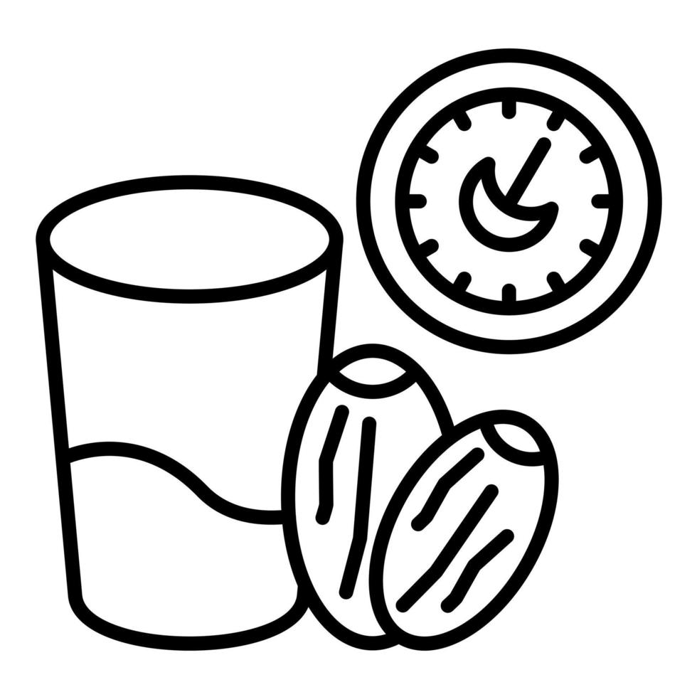 Iftar Line Icon vector