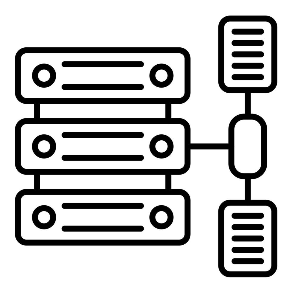 Data Transformation Line Icon vector