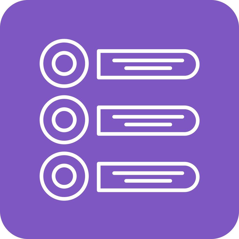 Prioritize Line Round Corner Background Icons vector