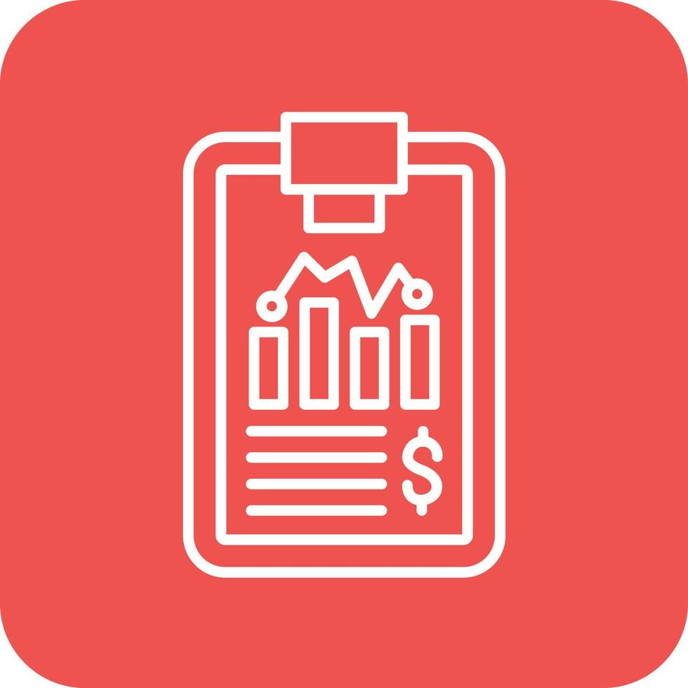 Graphical Report Line Round Corner Background Icons vector