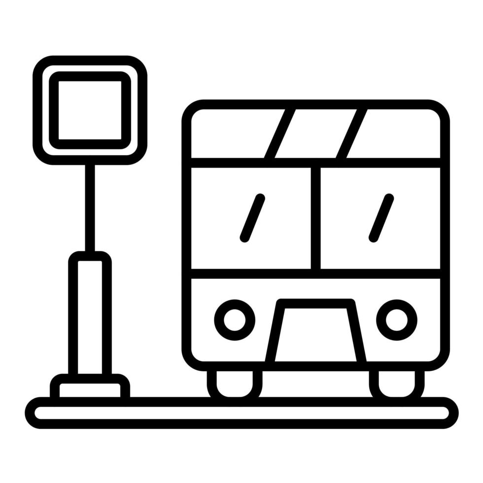 use el icono de la línea de transporte público vector