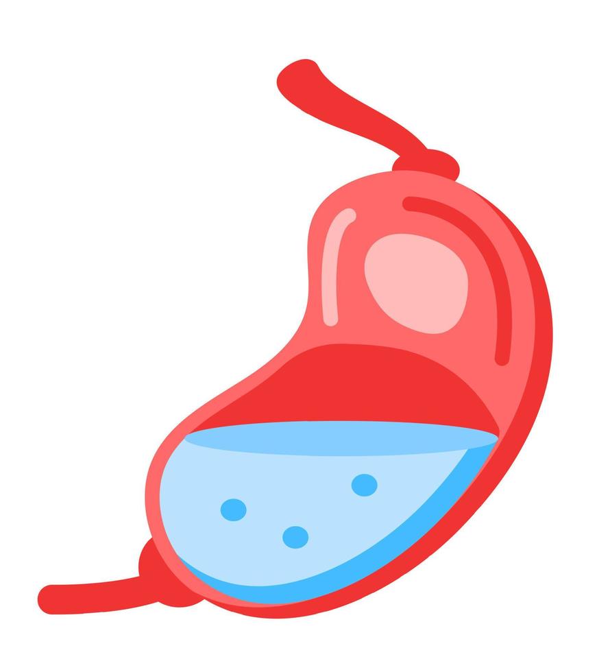 vector de icono estomacal, símbolo de la flora intestinal en un estómago sano, sistema digestivo. logotipo de lactobacillus, icono de afiche, volante