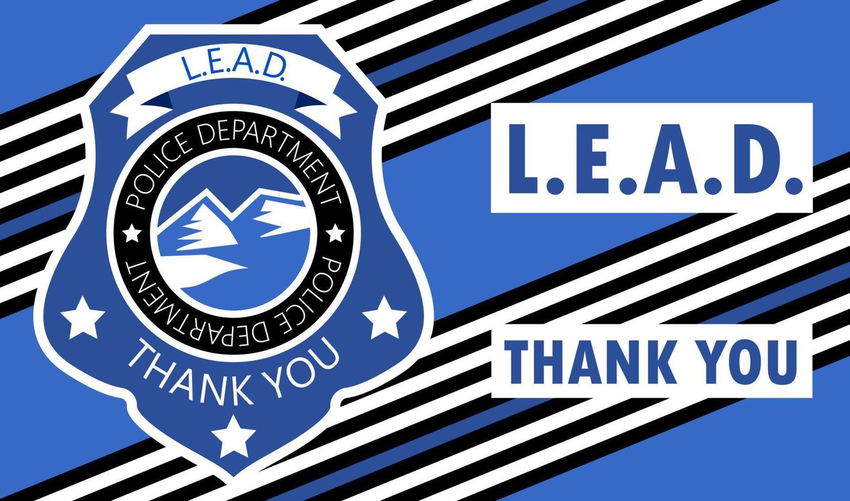 Law Enforcement Appreciation Day is celebrated in USA on January 9th each year. Police department badge, sheriff shield is shown. Flat vector with for flyer, web, banner, emblem