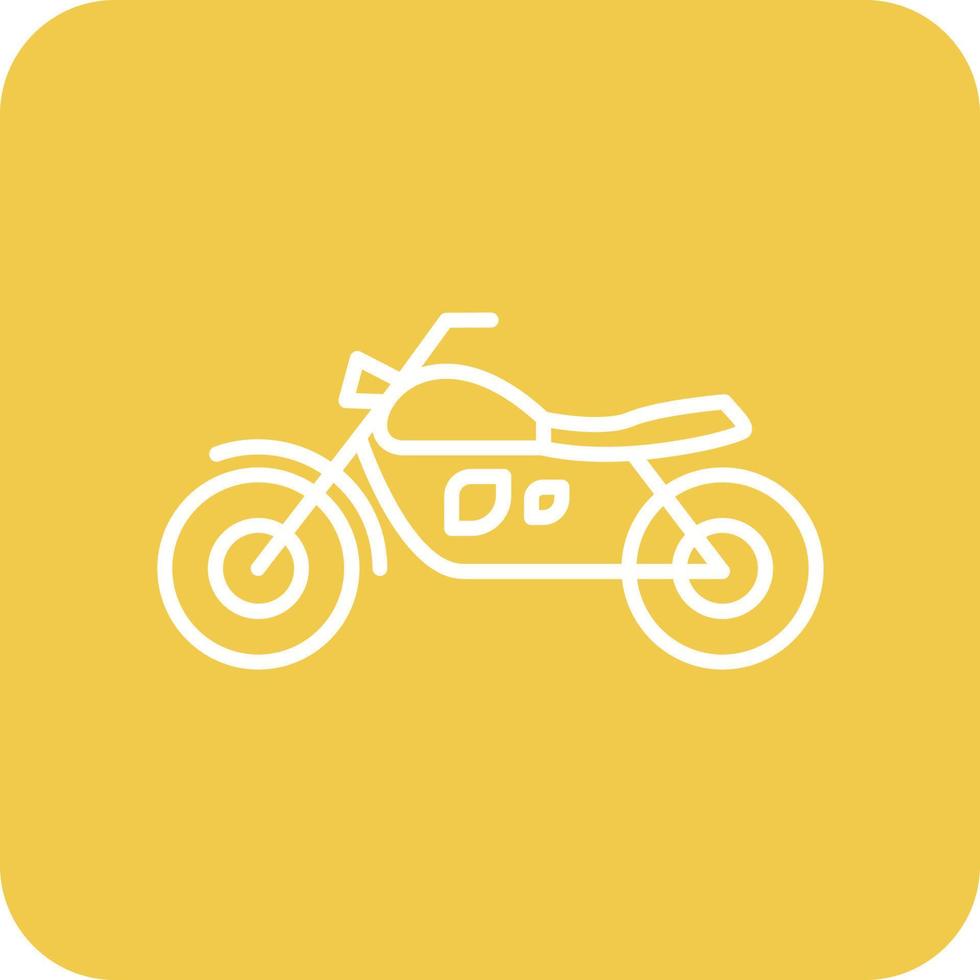Motorbike Line Round Corner Background Icons vector
