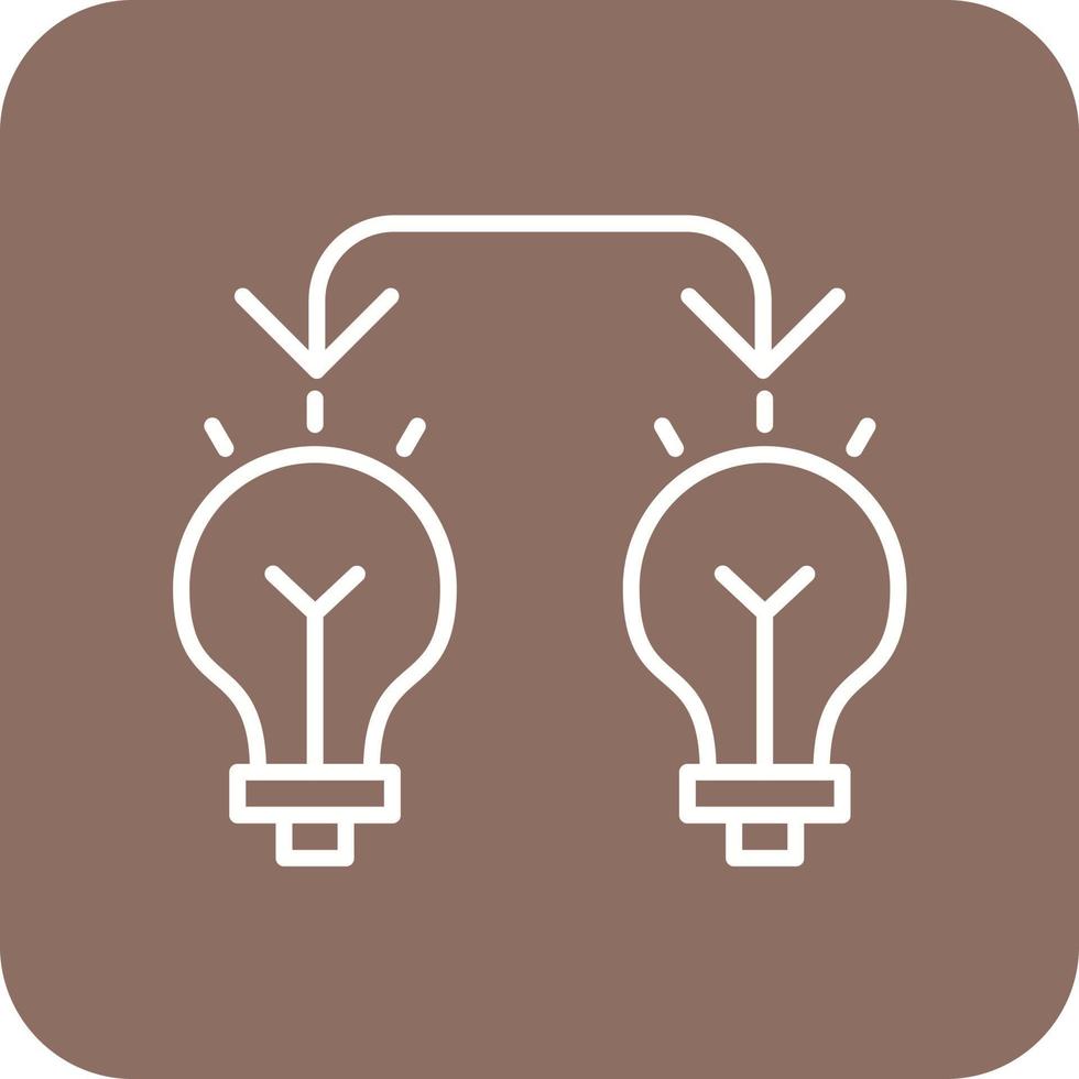 Exchange Ideas Line Round Corner Background Icons vector