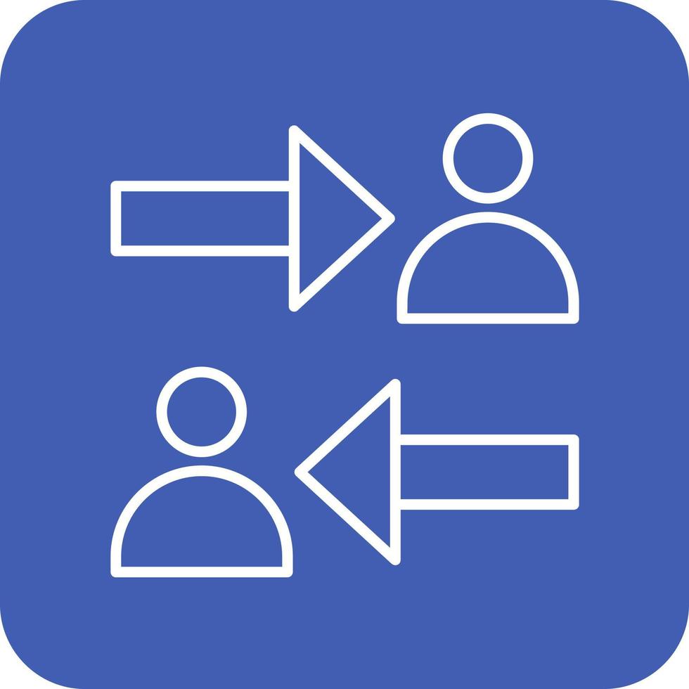 Swap Line Round Corner Background Icons vector