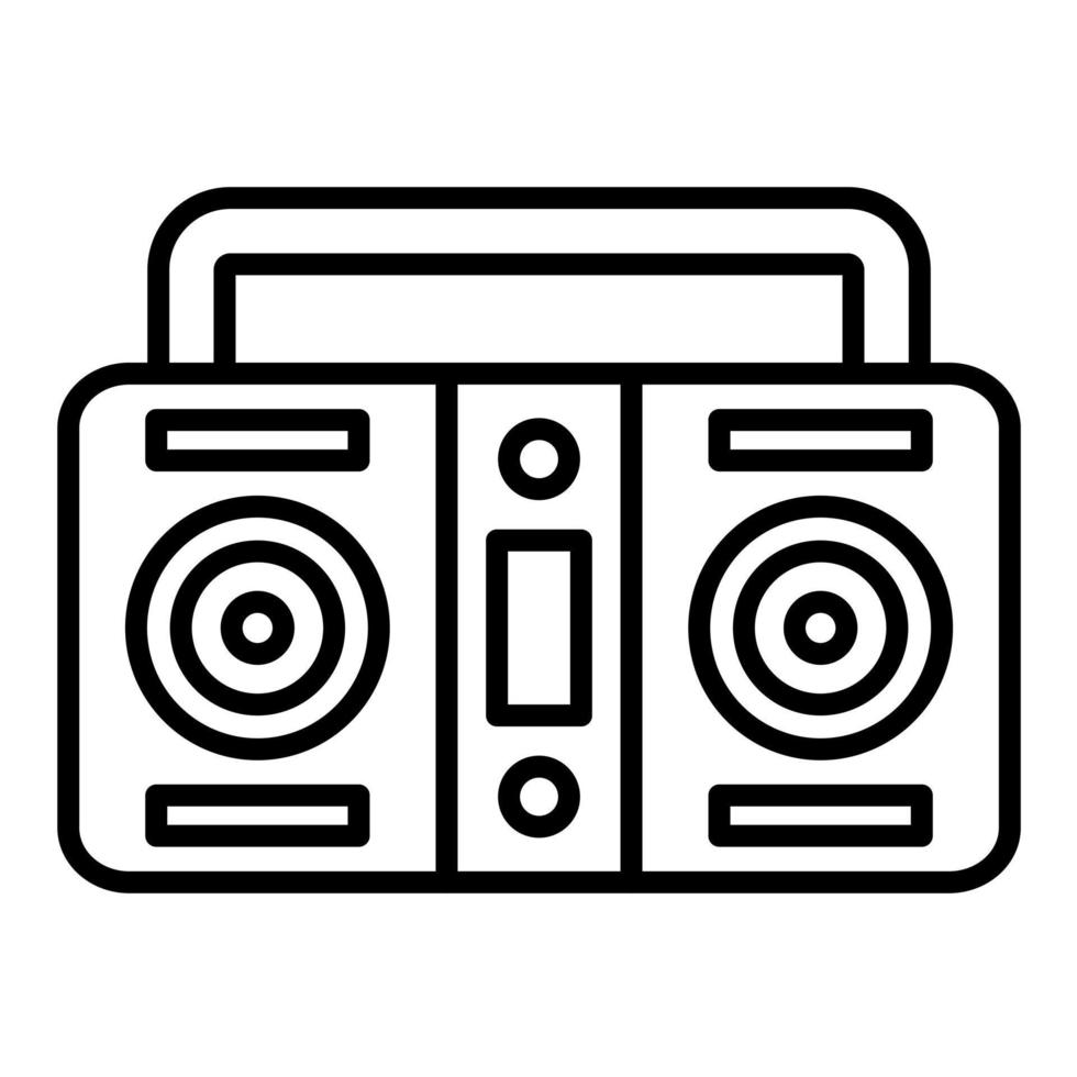 Cassette Player Line Icon vector