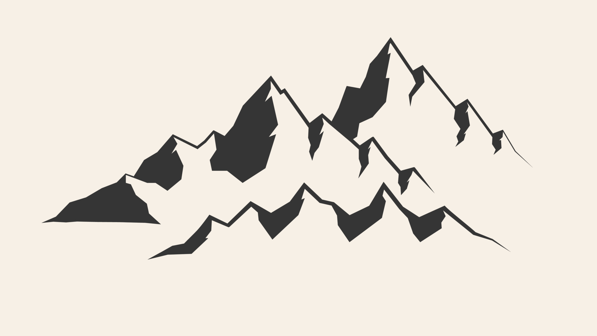 Mountains silhouettes. Mountains vector, Mountains vector of outdoor