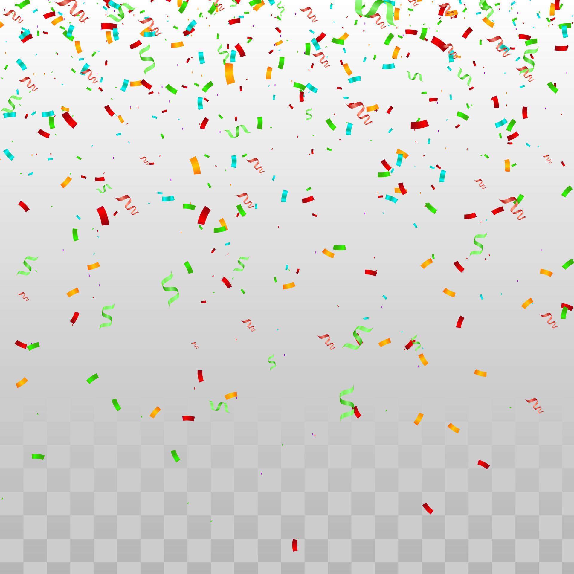 Confetti. Vector illustration. Abstract background with many falling