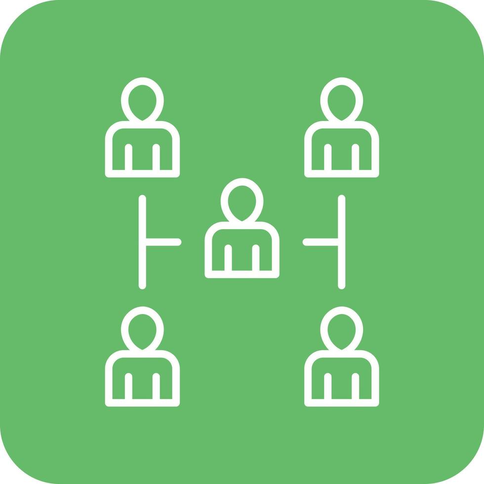 Collaboration Line Round Corner Background Icons vector