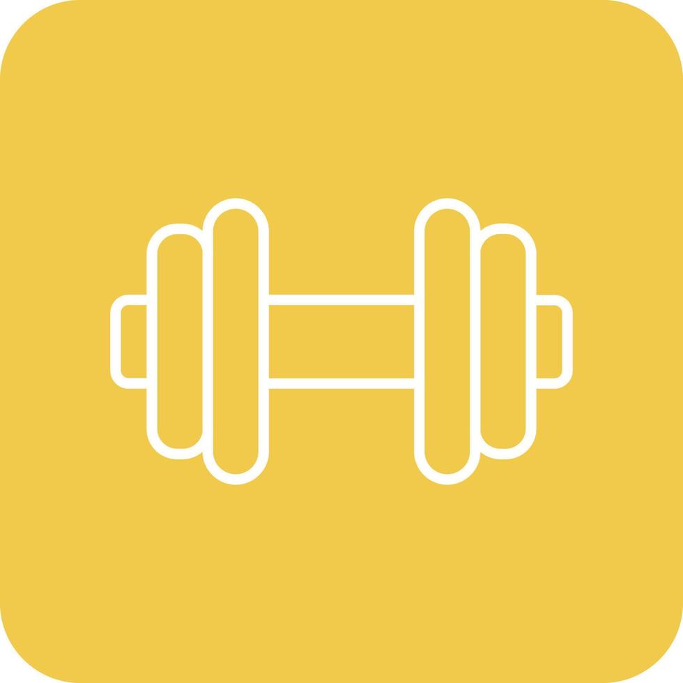 Dumbbells Line Round Corner Background Icons vector
