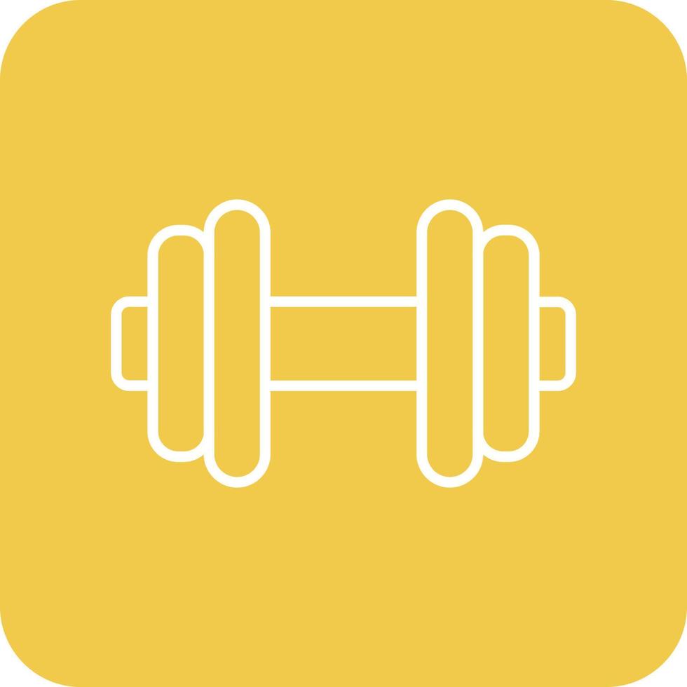 Dumbbells Line Round Corner Background Icons vector