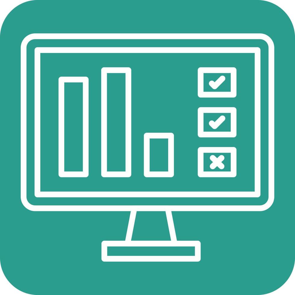 Online Report Line Round Corner Background Icons vector