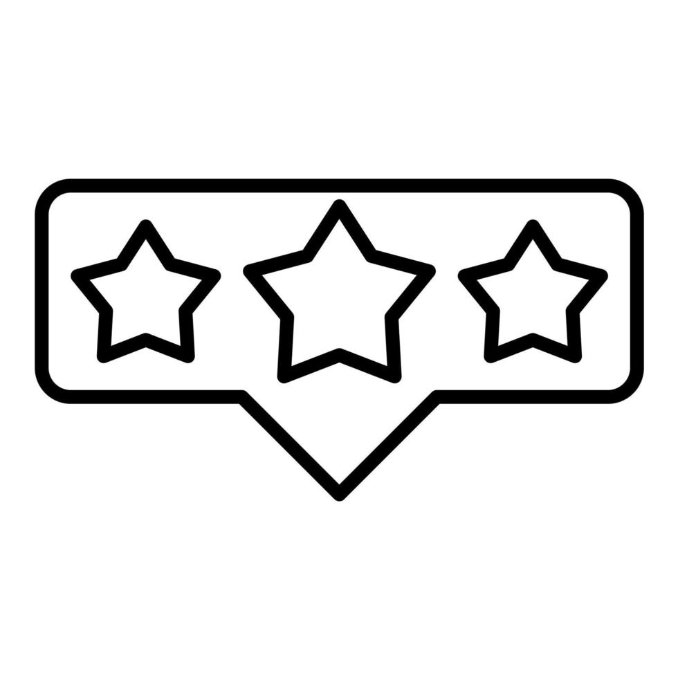 Star Rating Line Icon vector