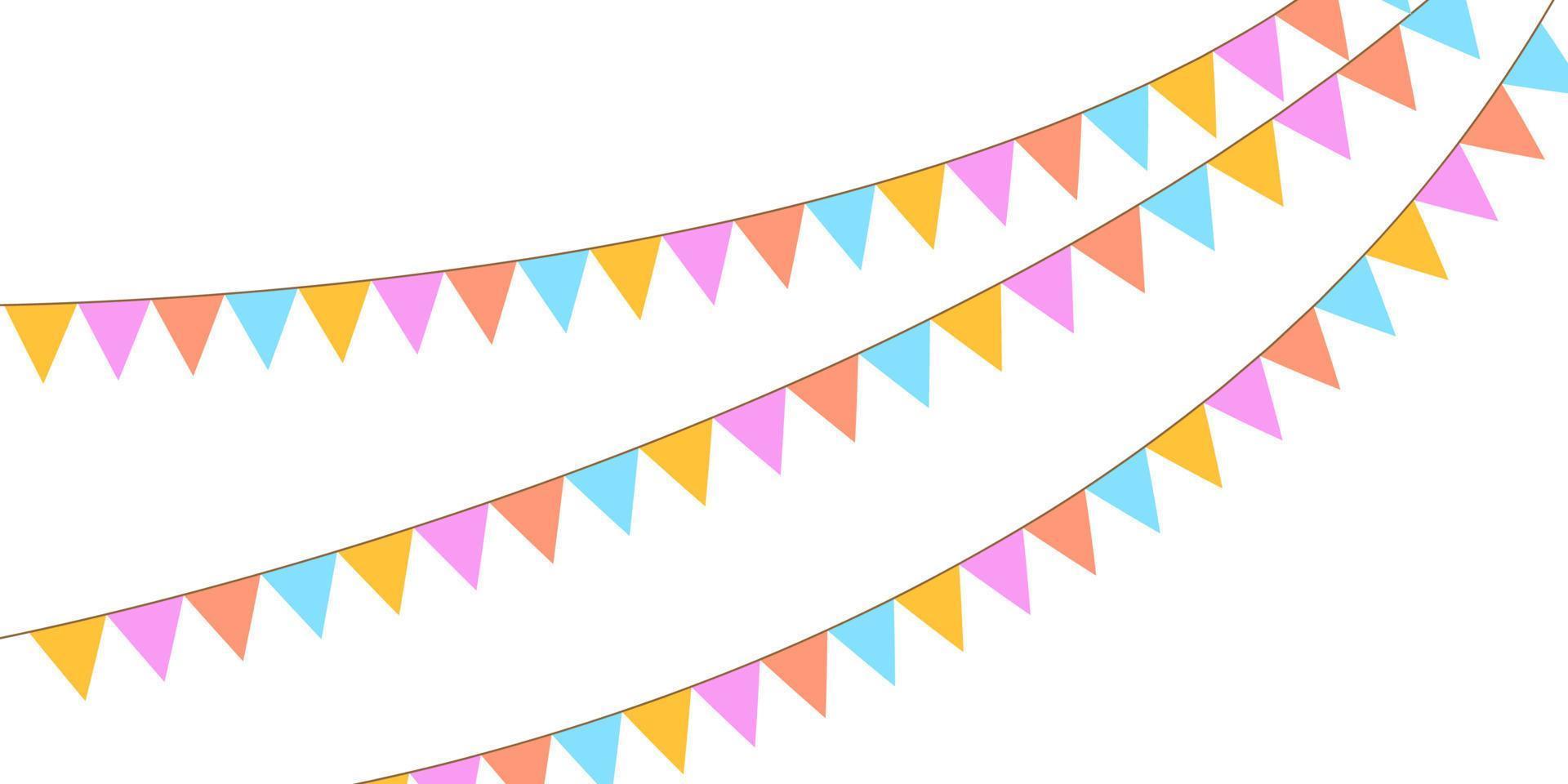 Blank banner, bunting or swag templates for scrapbooking parties, spring, Easter, baby showers and sales, on transparent background, in vector format