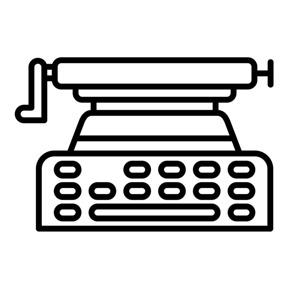 icono de línea de máquina de escribir vector