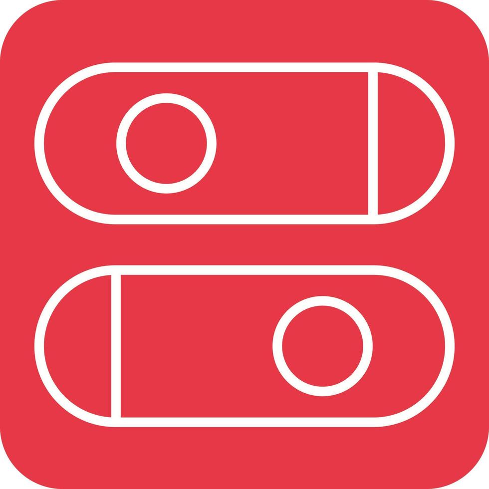 Switch Line Round Corner Background Icons vector