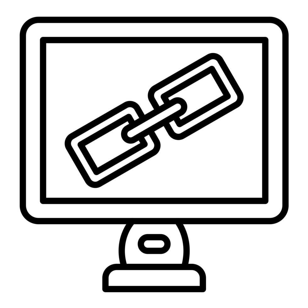 Link Line Icon vector