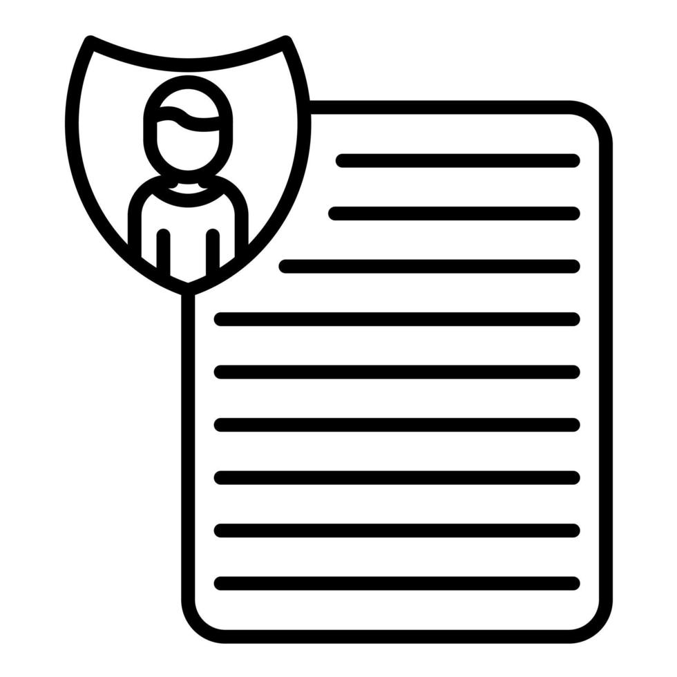 Privacy By Design Line Icon vector