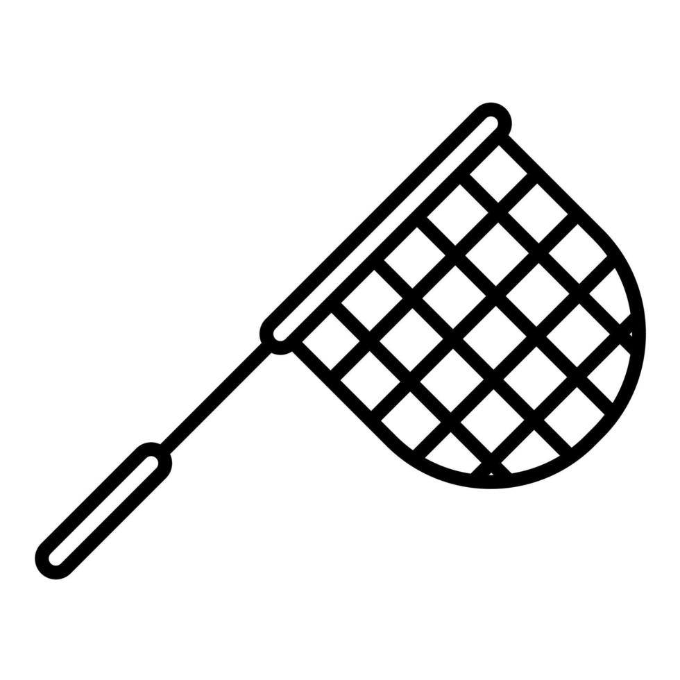 Hand Net Line Icon vector