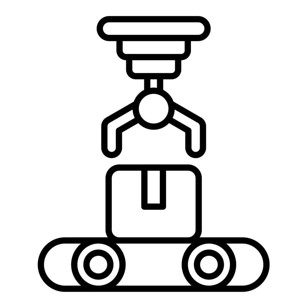 Robotic Produce Sorting Line Icon vector