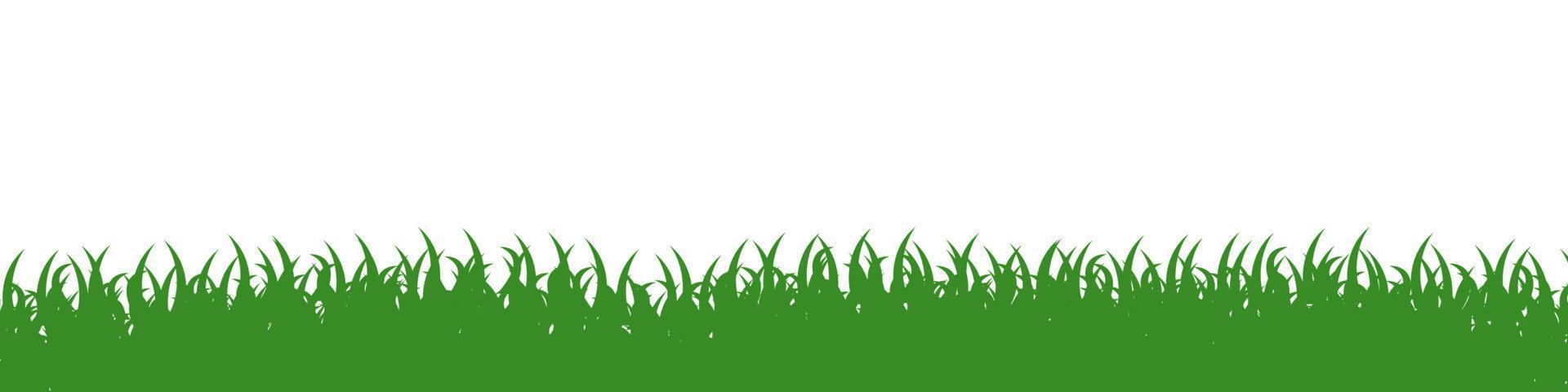 silueta de hierba verde vectorial. fondo de repetición de hierba. fondo de silueta de hierba verde. ilustración vectorial vector