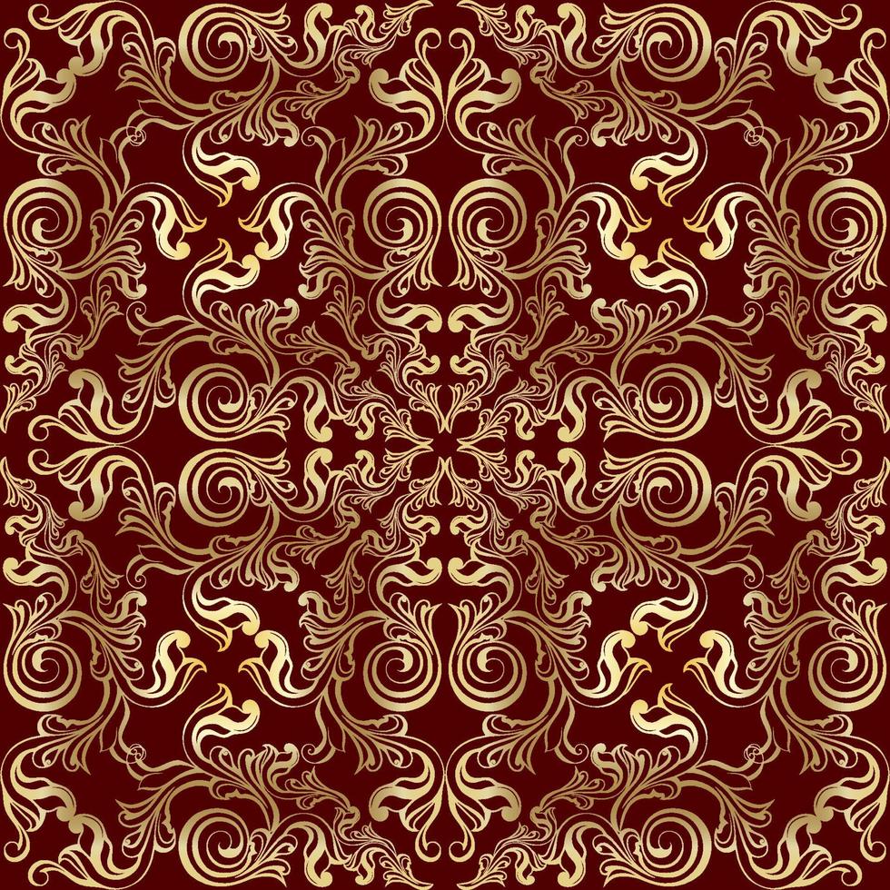 Damask vintage baroque scroll ornament swirl. Victorian monogram heraldic shield swirl. Retro floral leaf pattern border foliage antique  acanthus calligraphy engraved tattoo. seamless pattern vector