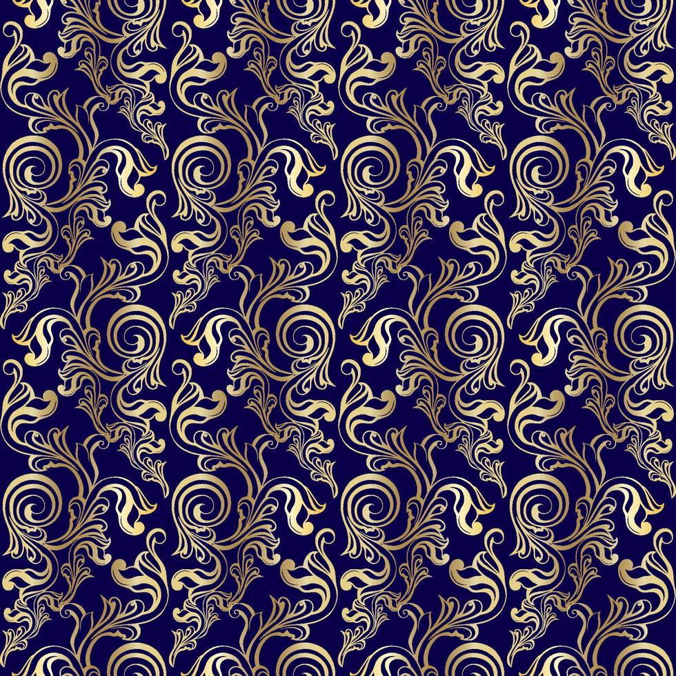 Damask vintage baroque scroll ornament swirl. Victorian monogram heraldic shield swirl. Retro floral leaf pattern border foliage antique  acanthus calligraphy engraved tattoo. seamless pattern vector