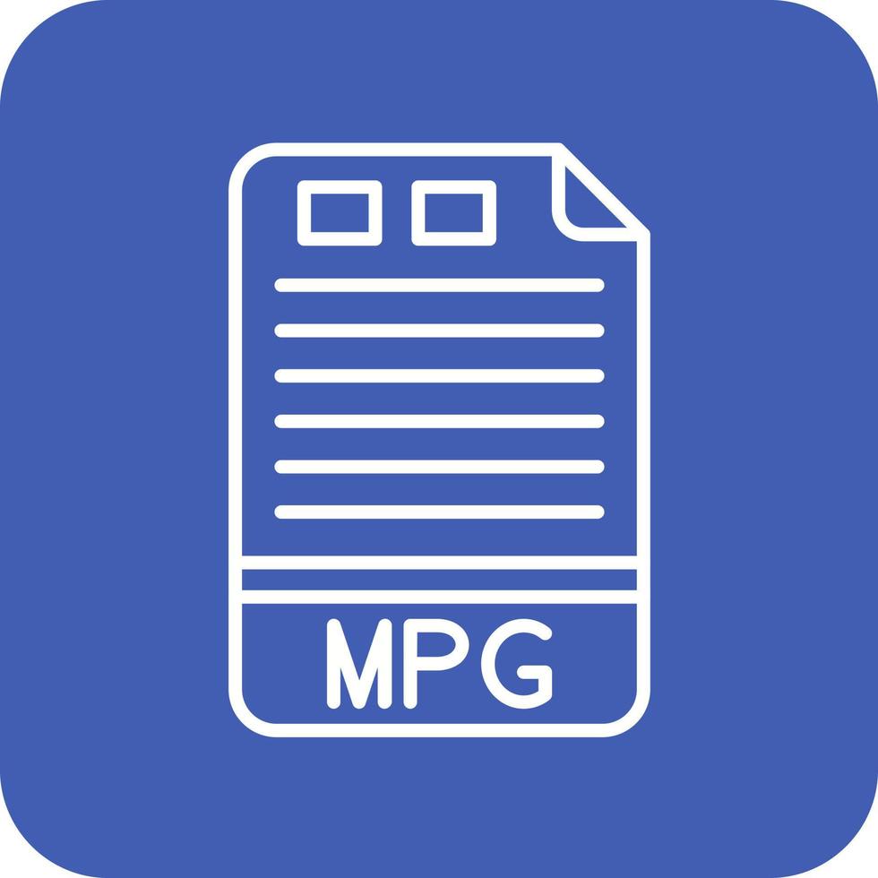 MPG Line Round Corner Background Icons vector