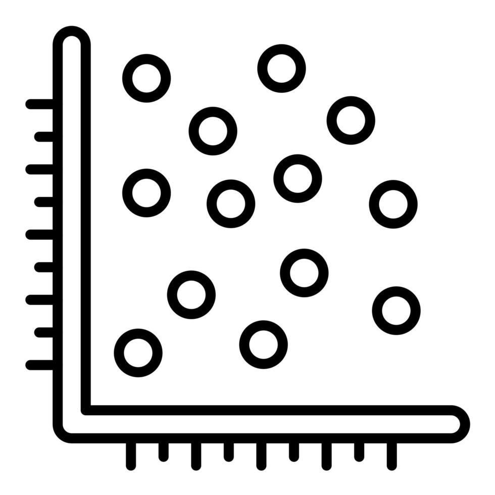 Scatter Plot Line Icon vector