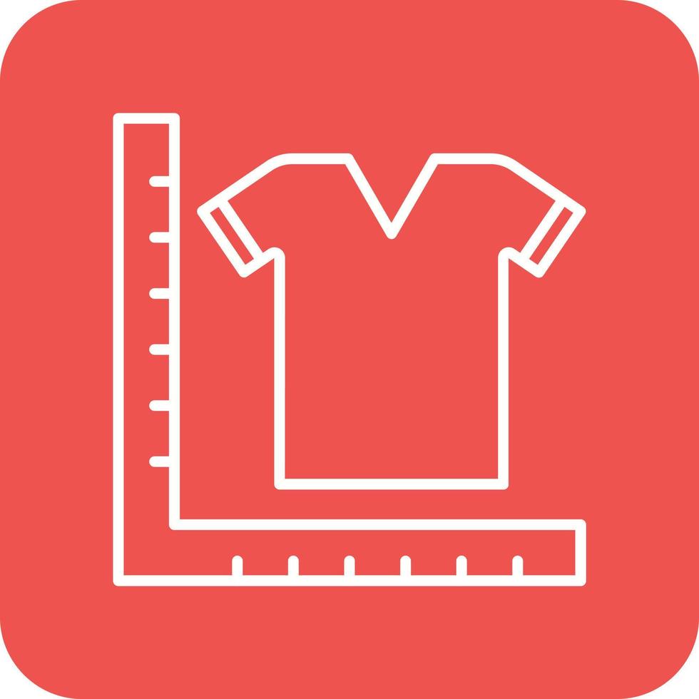 Clothes Measurement Line Round Corner Background Icons vector