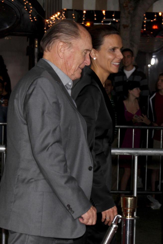 Robert Duvall and wife arriving at the Couples Retreat Premiere Mann s Village Theater Westwood, CA October 5, 2009 photo