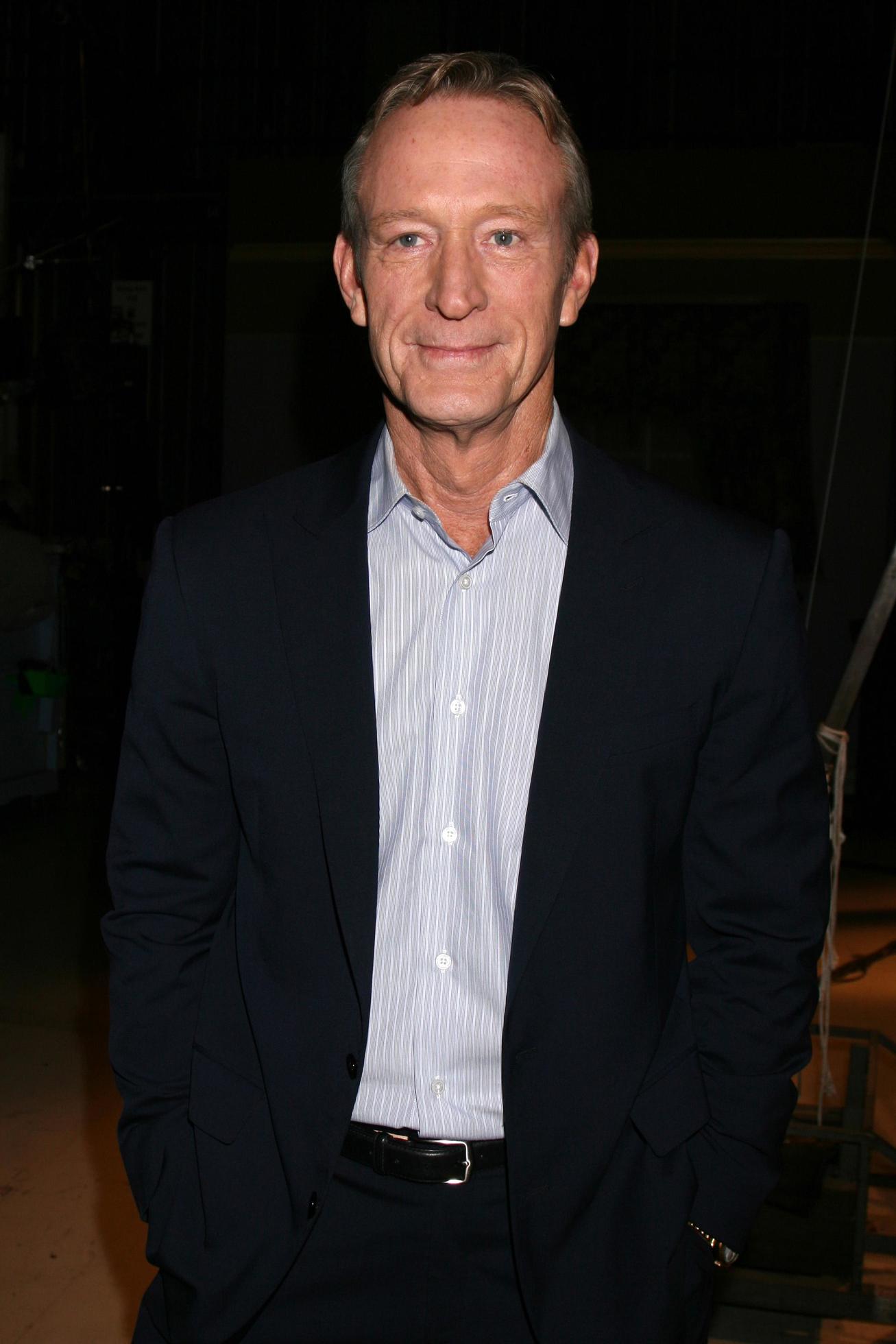 Ted Shackelford on the set of THe Young and The Restless celebrating