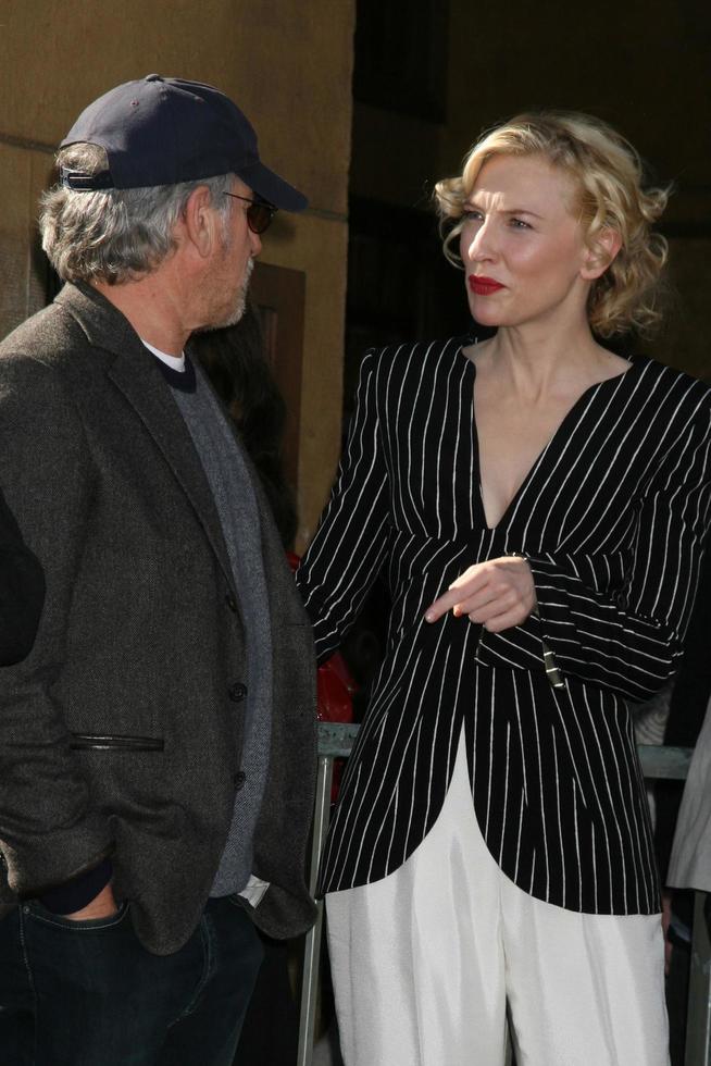 Steven Spielberg and Cate Blanchett at Cate s Star Ceremony on the Hollywood Walk of Fame in Los Angeles,, CA December 5, 2008 photo