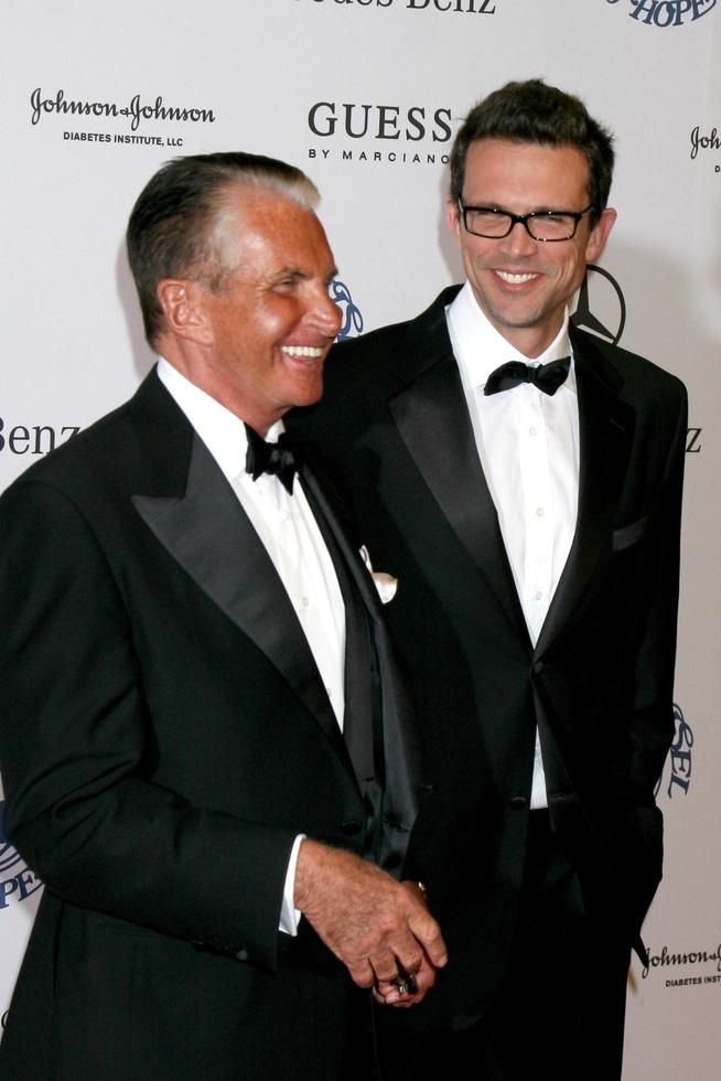 George Hamilton and son Ashley Hamilton arriving to the Carousel of Hope Ball at the Bevelry Hilton Hotel, in Beverly Hills, CA on October 25, 2008 photo