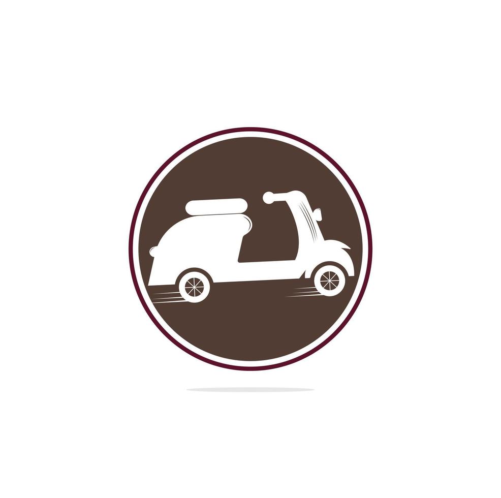 Scooter logo. Scooter symbol. Retro scooter icon isolated. Vector illustration.