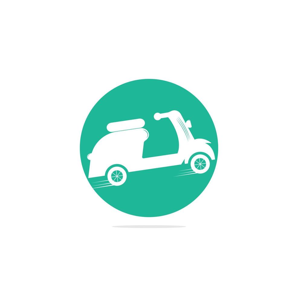 Scooter logo. Scooter symbol. Retro scooter icon isolated. Vector illustration.