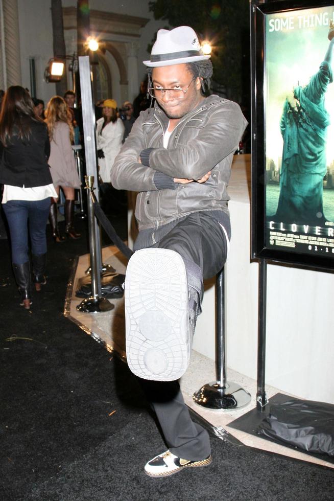 will i am Cloverfield Movie Premiere Paramount Studios Theate Los Angeles, CA January 16, 2008 photo