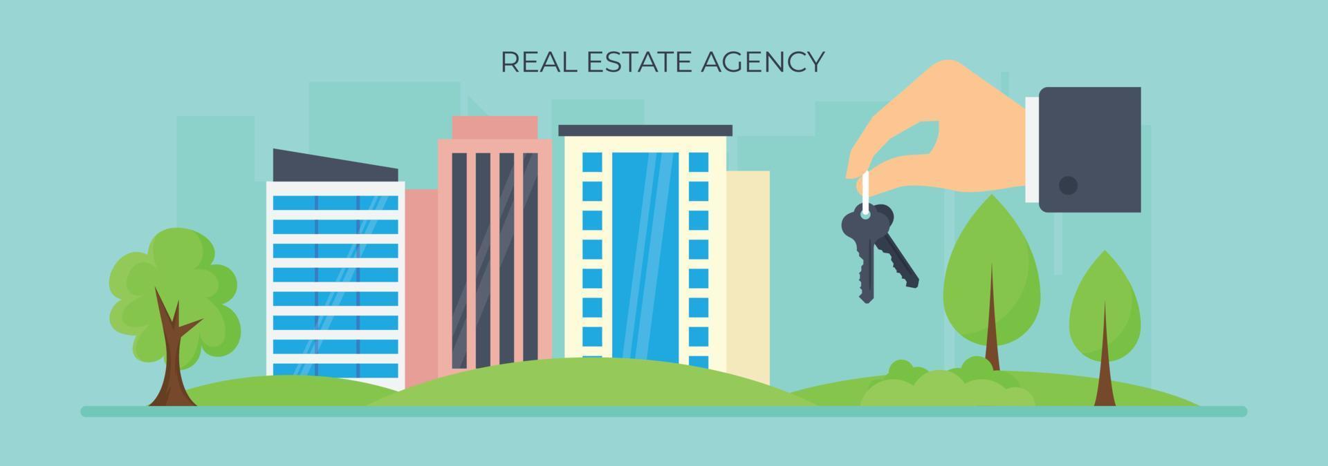 Trendy Real Estate vector