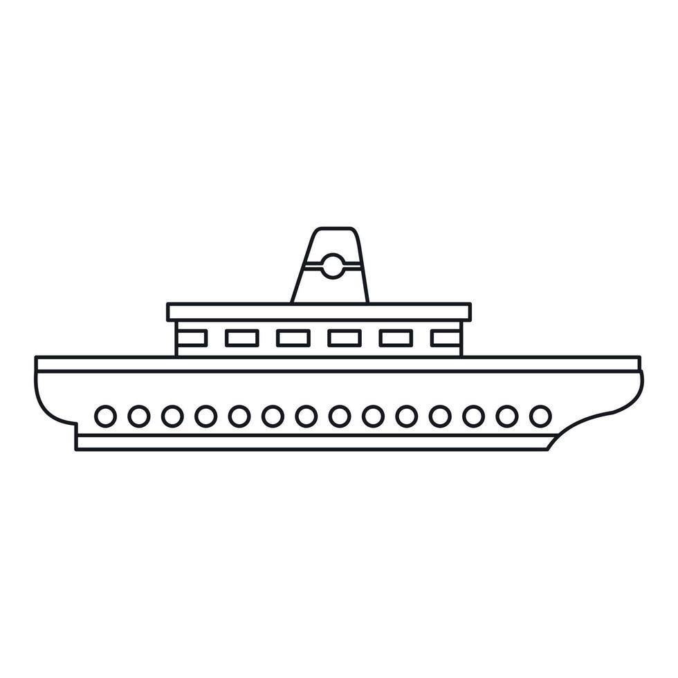 Passenger ship icon, outline style vector