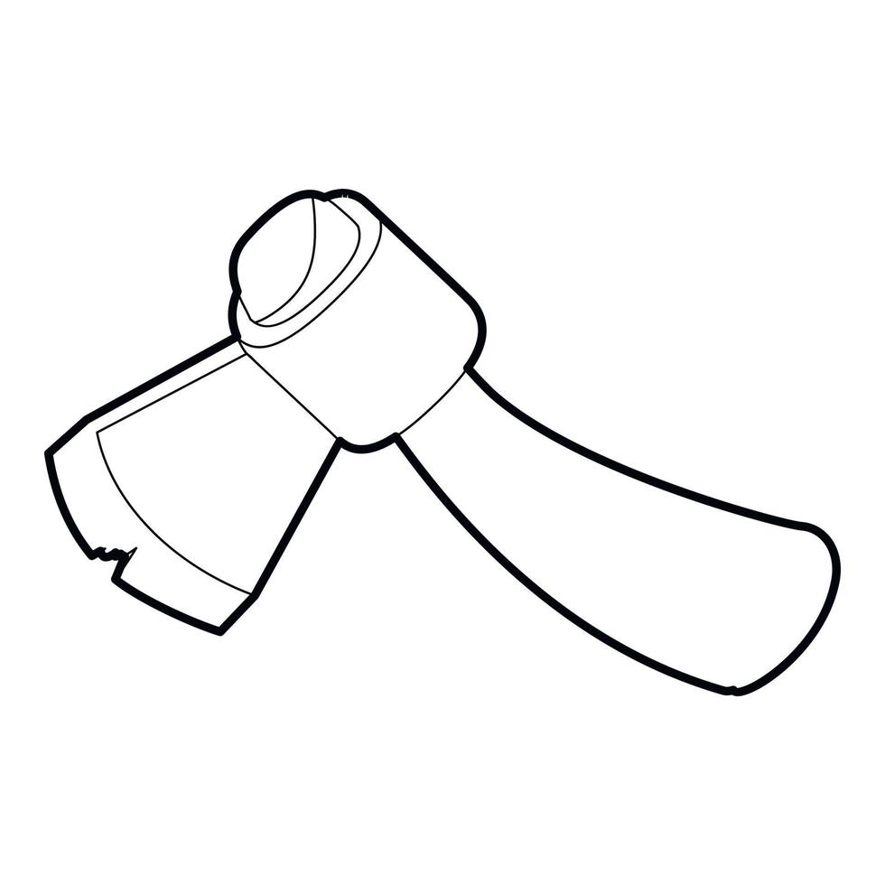 Axe icon, outline style. vector