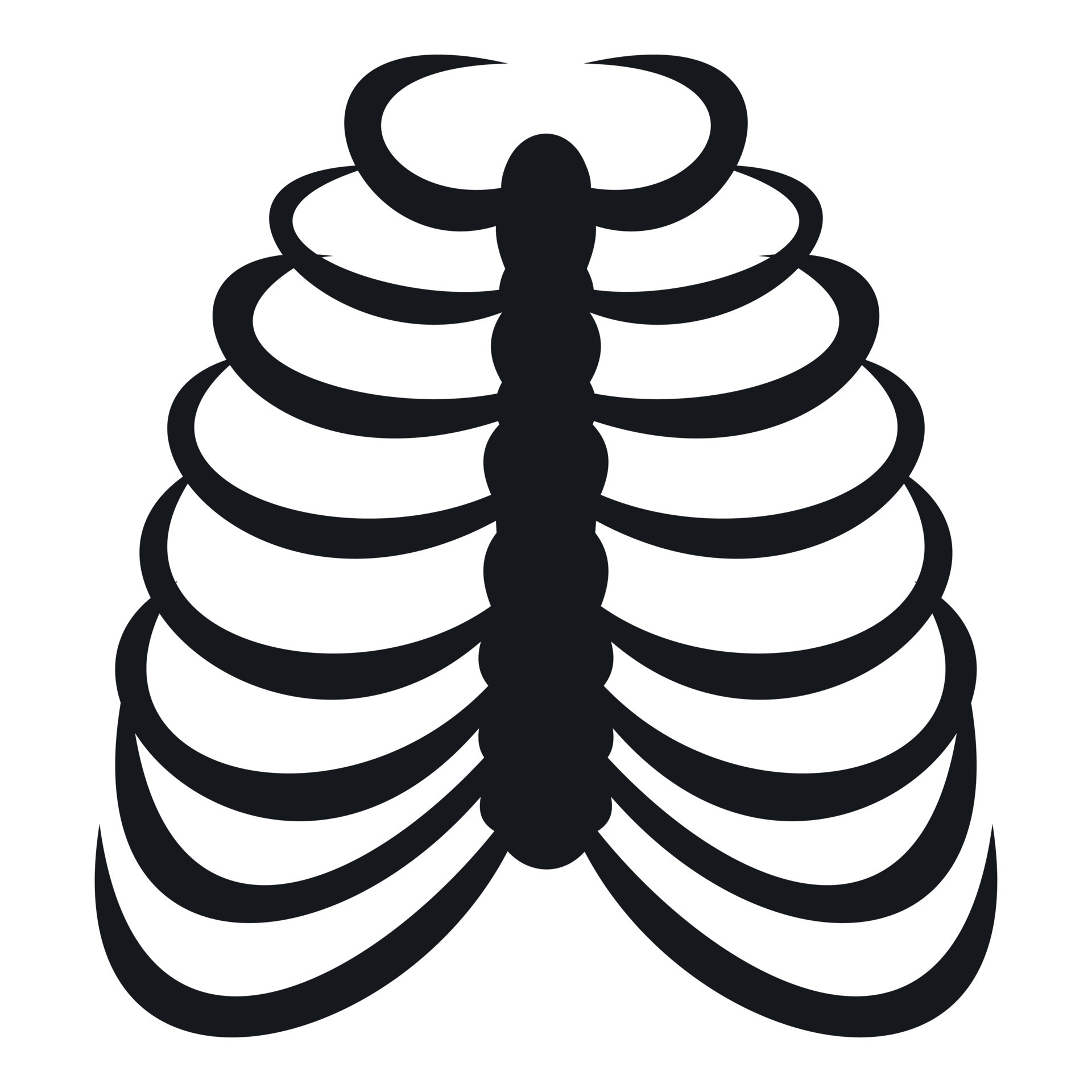 Rib cage icon, simple style 14692630 Vector Art at Vecteezy