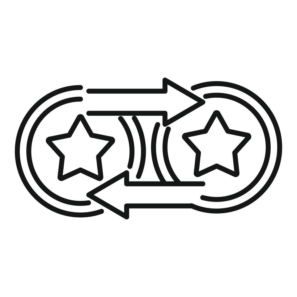 Token exchange icon outline vector. Bitcoin wallet vector